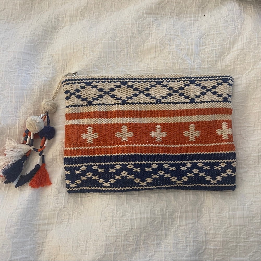 Tuckernuck Red White and Blue Patterned Clutch